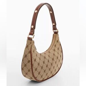 Mango Jacquard Shoulder Bag